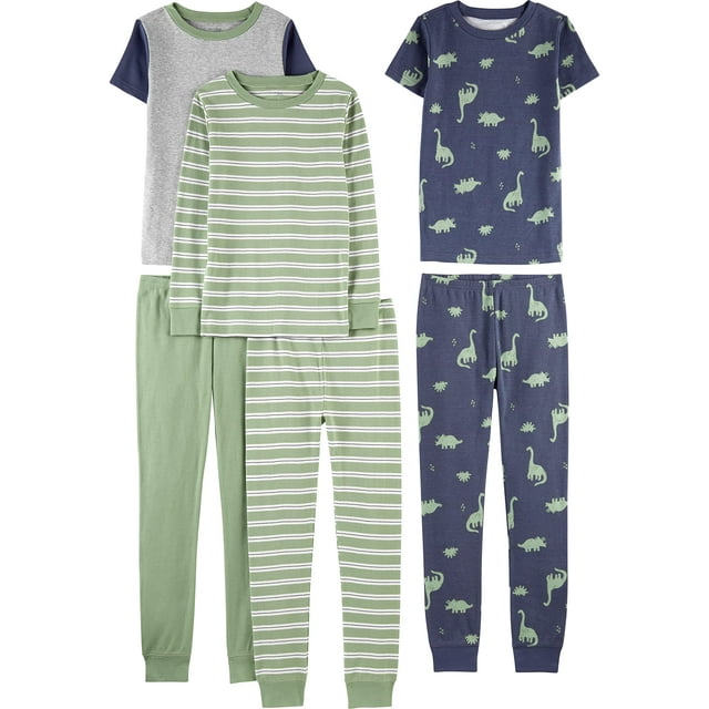 Conjunto de pijama Simple Joys by Carter's para niños pequeños, 6 piezas, 4 años