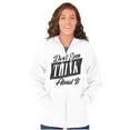 thumbnail image 4 of Dont Even Think About It Attitude Womens Plus Size Graphic Zipper Hoodie Brisco Brands 4X, 4 of 5