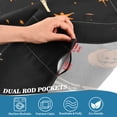 thumbnail image 5 of Yayeee Kitchen Curtains Tier Set of 2 Light Filtering 57"x24" Over Sink Window Panels, Black Halloween Dancing, 5 of 7