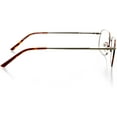 thumbnail image 3 of Optical Eyewear - Rectangle Shape, Metal Full Rim Frame - Prescription Eyeglasses RX, Bronze Amber, 3 of 4