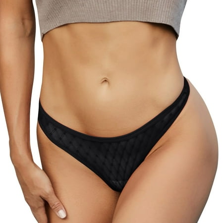 

MRULIC panties for women Women Sexy Lace Patchwork Panties Women Lingerie Comfort Thong Underwear Black + M
