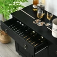 thumbnail image 2 of Catrimown Adjustable Shelf Mid-Century Sideboard with 2 Drawers, Wood Black, 2 of 8