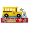 CoComelon Official Yellow JJ School Bus with Sound, 10IN Feature Vehicle with 3in Figure