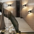 thumbnail image 5 of Aipsun Aluminum Modern Indoor LED Wall Sconce Hardwired Interior Wall Lights Set of 2 Up and Down Wall Mount Light for Living Room Bedroom Hallway Corridor Warm White 3000K(with G9 Bulbs), 5 of 10