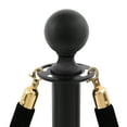 thumbnail image 5 of 6 PCS Black Posts 201 Stainless Steel Barrier Post Kit Stanchion Posts with 4 Extra-long Barrier Ropes Crowd Control Barriers Stanchion Post with Ball Top, 5 of 14