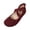 Wine, variant on Women's Ballet Flats Cross Strap Round Toe Slip-On Comfortable Closed Toe Casual Walking Dress Shoes Everyday Wear Shoes Black 8 Wide