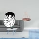 thumbnail image 2 of Reloj de pared con diseño de gato, reloj colgante con soporte para corcho de vino, metal, decorativo, vidrio, construcción de hierro, adecuado para sa, 2 of 8