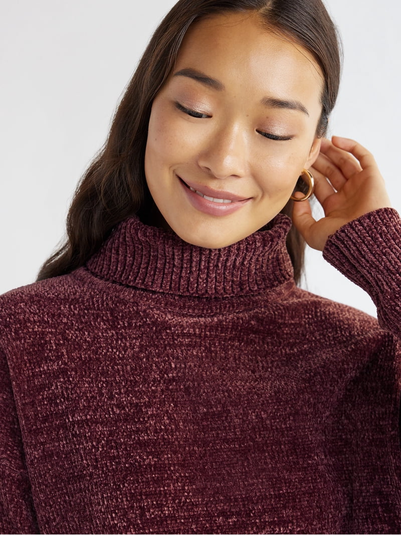 Lychee Sudadera Larga Con Cuello De Tortuga Para Mujer, Jersey De Lana