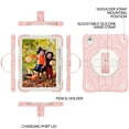 thumbnail image 4 of Allytechgroup For iPad 5th 6th Generation Case 9.7 inch 2017 2018 with Stand, Heavy Duty Shockproof Case with Shoulder Strap For Women Men, Pink, 4 of 11