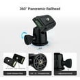 thumbnail image 2 of SIABC-Tablet Tripod Mount Adapter with 360 Degree Rotatable Ball Head Mount with Quick Release Plate and Bubble Level Indicator Fits Most Tablets with 5" to 7.9" Clamp Holder for Tripod Monopod, iPad, 2 of 4