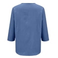 thumbnail image 5 of MSJUHEG 3/4 Sleeve Linen Tops Cotton Blouses for Women Cotton Boho Blouses Short Sleeve Linen Top Tunic Tops Blouse Cotton Gauze Tops for Women Embroidered Top Lace Shirt Boho Tops Sky Blue 4XL, 5 of 9