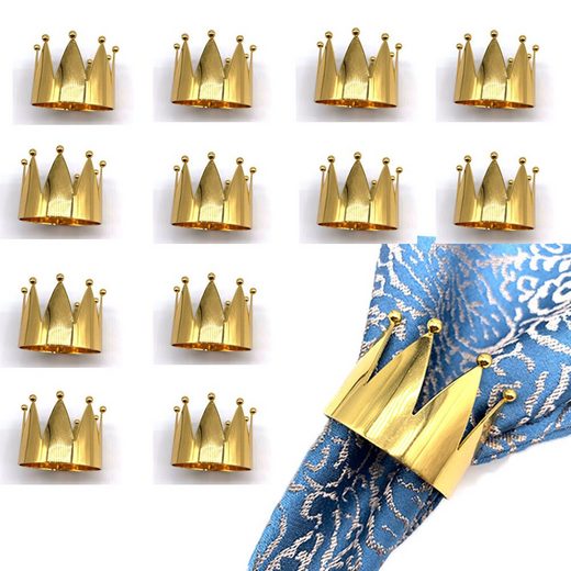 Napkin Rings Pack of 12 Gold Crown Napkin Rings Creativenew