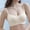 White, variant on Women's Bras Free Shipping Under $10 Solid Color Thin Style Ventilate Back Buckle Bra Without Steel Rim