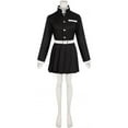 thumbnail image 4 of Black and White Striped Set Iguro Costume Anime Women Halloween Uniform Outfit, 4 of 7