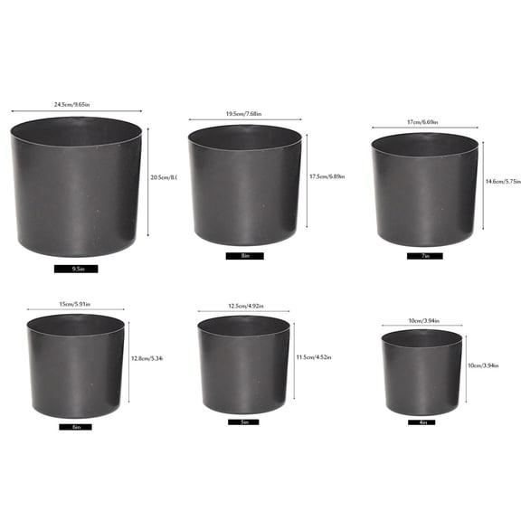 Self-watering Planter, Plastic Cylindrical Planter, Suitable For Indoor and Outdoor Plants, Flowers, and Potted Plants, Black
