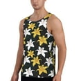thumbnail image 2 of Fuzoiu Lilies Flowers Print Men's Workout Tank Tops,Sleeveless Gym Shirt Quick Dry,Fitness Bodybuilding T-Shirt,Muscle Athletic Workout Tee-4X-Large, 2 of 7