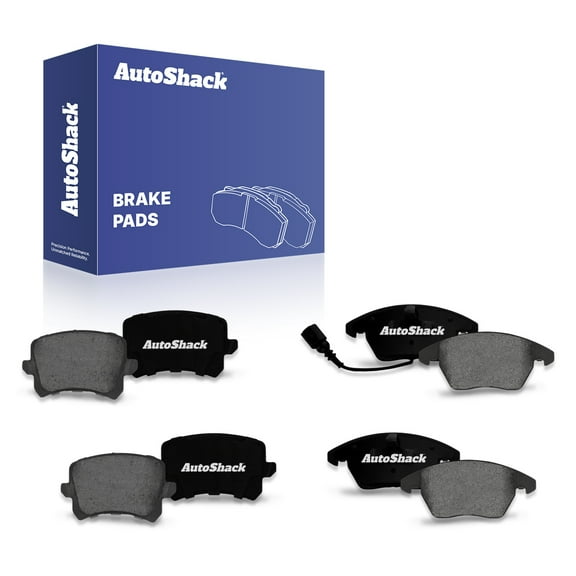 AutoShack Front & Rear Premium Ceramic Brake Pads | Replacement for 2013-2017 Volkswagen CC 2009-2010 Volkswagen Passat CC | 8-PC