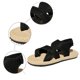 thumbnail image 5 of MKLEKYY Sandalias de Piso para Mujer Sandalias de Mujer para Uso Diario Informal Diseño de Punta Abierta Con Cierre de Velcro Suela Plana para Salidas de Primavera y Verano, 5 of 5