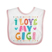 Inktastic I Love My Gigi for Babies Girls Baby Bib