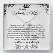 To My Badass Wife Necklace, Anniversary Gift For Wife, Gift for Wife Birthday, Gift For Wife, Necklace for Wife, Christmas Gift For Wife