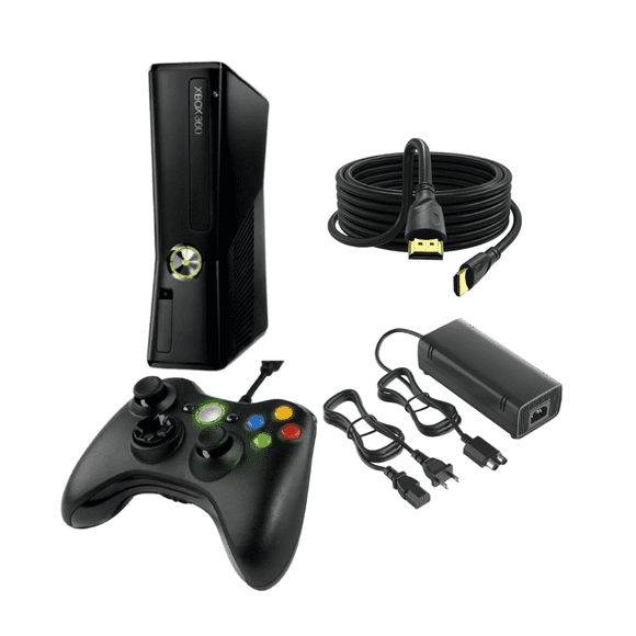 Microsoft Xbox 360 S Video Game Console – Base System (Refurbished)
