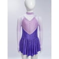 thumbnail image 2 of Kaerm Big Girl's Sparkly Figure Skating Dresses Ballet Dance Tutu Skirted Jazz Latin Gymnastics Dancewear Purple 8, 2 of 7
