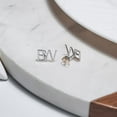 thumbnail image 4 of PicturesOnGold.com Initial Earrings for Women Initial Earrings - 14K Solid Yellow Gold.., 4 of 8