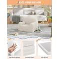 thumbnail image 5 of Kids Sofa, 2-in-1 Convertible Teddy Fleece Fabric Toddler Sofa Chair, Soft Fold Out Sofa Lounger for Kids, Comfy Children's Sofa Bed for Playroom, 5 of 7