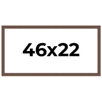 46x22 Frame Brown Farmhouse Solid Wood Picture Frame Width 1.5 Inches | Interior Frame Depth 0.5