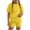 #A01-Yellow, variant on Abcomgle Short Sets for Girls 10-12 Girls 2 Piece Outfits Solid Ruffle Sleeve Tee Top and Elastic Waist Tight Shorts Cute Casual Girls Shorts Set