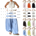 thumbnail image 3 of Women's 2026 Spring Summer Street Style Balloon Wide Leg Pants, Loose Pleated Baggy Harem Trousers, Casual Relaxed Joggers for Daily Wear Orange L, 3 of 7