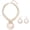 natural, variant on Multi Strand Statement Colorful Beaded Necklace with Big Circle Shell Pendant for Women(N0055_Orange)