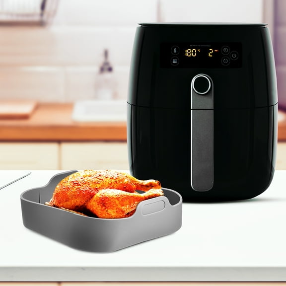 LEXSOMEO Air Fryer Silicone Liner Square Liner Reusable Baking Tray Air Fryer Basket Liner Replacement