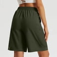 thumbnail image 5 of Lenpel Bermuda Shorts for Women High Waisted Wide Leg Pleated Knee Length Workout Long Shorts Casual Athletic Shorts with Pockets, 5 of 7