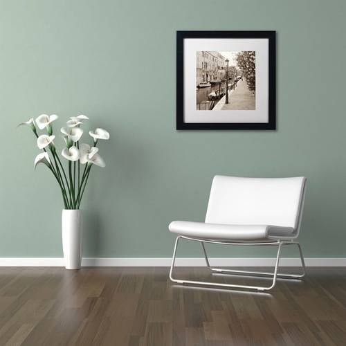 Trademark Fine Art "Venezia V" Canvas Art by Alan Blaustein, White Matte, Black Frame