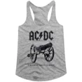 thumbnail image 2 of AC/DC Hard Rock Band Music Group About To Rock Album Womens Grey Tank Top Tee, 2 of 2