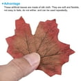 thumbnail image 4 of Uxcell Artificial Leaves Fall Maple Autumn Fake Leaf Decoration, Coffee Red 500 Pack, 4 of 5