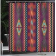thumbnail image 3 of Ambesonne Mexican Shower Curtain, Mosaic Ethnic Ornament Art, 69"Wx84"L, Turquoise Purple Orange, 3 of 4