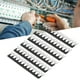 thumbnail image 4 of Bloque De Terminales De Tira De Barrera, 8 Posiciones 400 V Tipo De Horquilla Raya De Terminal Conductividad Confiable Segura Latón 10 Piezas Con Preaislamiento Para Gabinetes De, 4 of 7