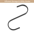 thumbnail image 3 of Unique Bargains 10Pcs 3.9 Inch Flat S Hooks Hanging Hook for Home Kitchen Storage, 7.6mm Black, 3 of 6
