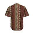 thumbnail image 2 of African Ethnic Pattern Print Active Baseball Jersey for Men and Women, African American Button Down Women’s Baseball Team Shirts., 2 of 4