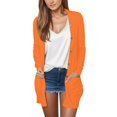 thumbnail image 1 of Cardigan à Manches Longues pour Femmes Cardigan Ouvert devant avec Poches Pull Léger à Plumes Décontracté, 1 of 7