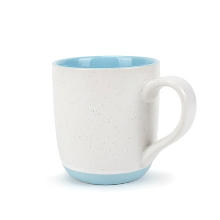 

Elanze Designs Typewriter Speckled Pale Blue 13 ounce Ceramic Coffee Mugs Set of 4