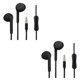 thumbnail image 1 of Sidaley Auricular con cable Color caramelo Deporte Auriculares estéreo Lindo bajo Auriculares Micrófono Auriculares Accesorios electrónicos Negro 2piezas, 1 of 6