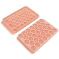 thumbnail image 3 of Bandeja redonda para cubitos de hielo de 33 rejillas con tapa, molde para hacer bolas de hielo de polipropileno de grado alimenticio, para refrigerador de oficina, color rosa, 3 of 14