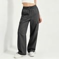 thumbnail image 3 of Gytharion Women's Plus Size Solid Color Cargo Pants Straight Leg Casual Trousers with Pockets Casual Athletic Work Pants, 3 of 8