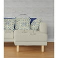 thumbnail image 4 of 26" X 26" Off White And Light Blue Broadcloth Floral Throw Pillow, 4 of 5