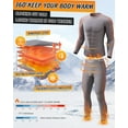thumbnail image 6 of CL convallaria Thermal Underwear for Men, Ultra Soft Long Johns Fleece Lined Base Layer Cold Weather Top and Bottom Set, 6 of 7