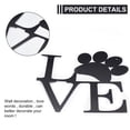 thumbnail image 5 of Love with Paw Print Wall Decor 11x11Inch Dog Paw Love Wall Decor Black Laser Cut Sign Metal Valentines Day Decor, 5 of 6