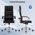 thumbnail image 3 of Gymax Ergonomic Leather Office Chair Executive Chair w/ Adjustable Lumbar Support, 3 of 10